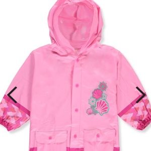 LILLY NEW YORk GIRLS' RAIN JACKET size 14 Mermaid